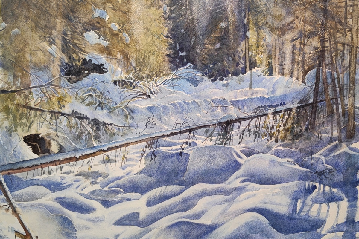 Akwarela wyróżniona w konkursie organizowanym przez Wieże KWK Polska