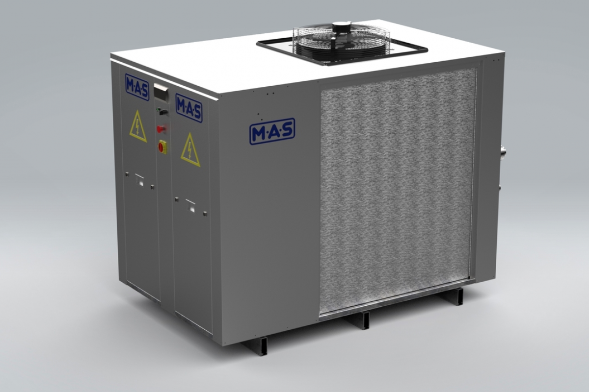 Przykład przemysłowej pompy ciepła zaprojektowanej przez M.A.S.