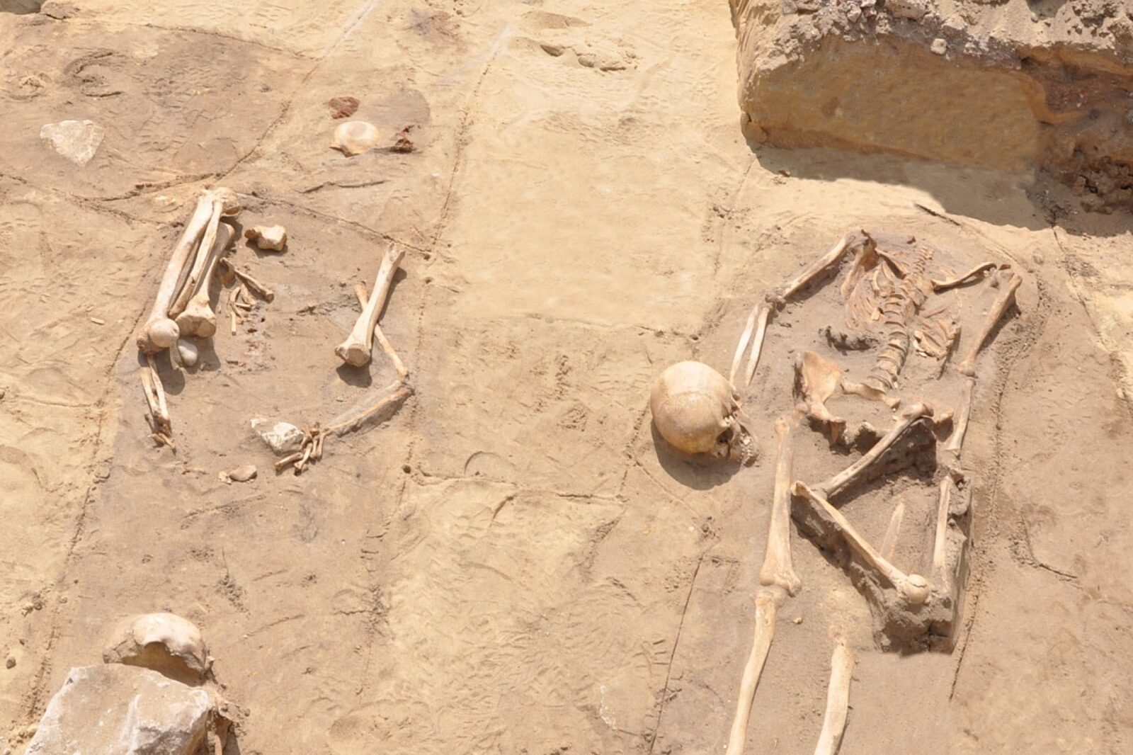 Gliwice ul dworcowa grob g41 po prawej stronie pochowek skazanca z przemieszczona czaszka