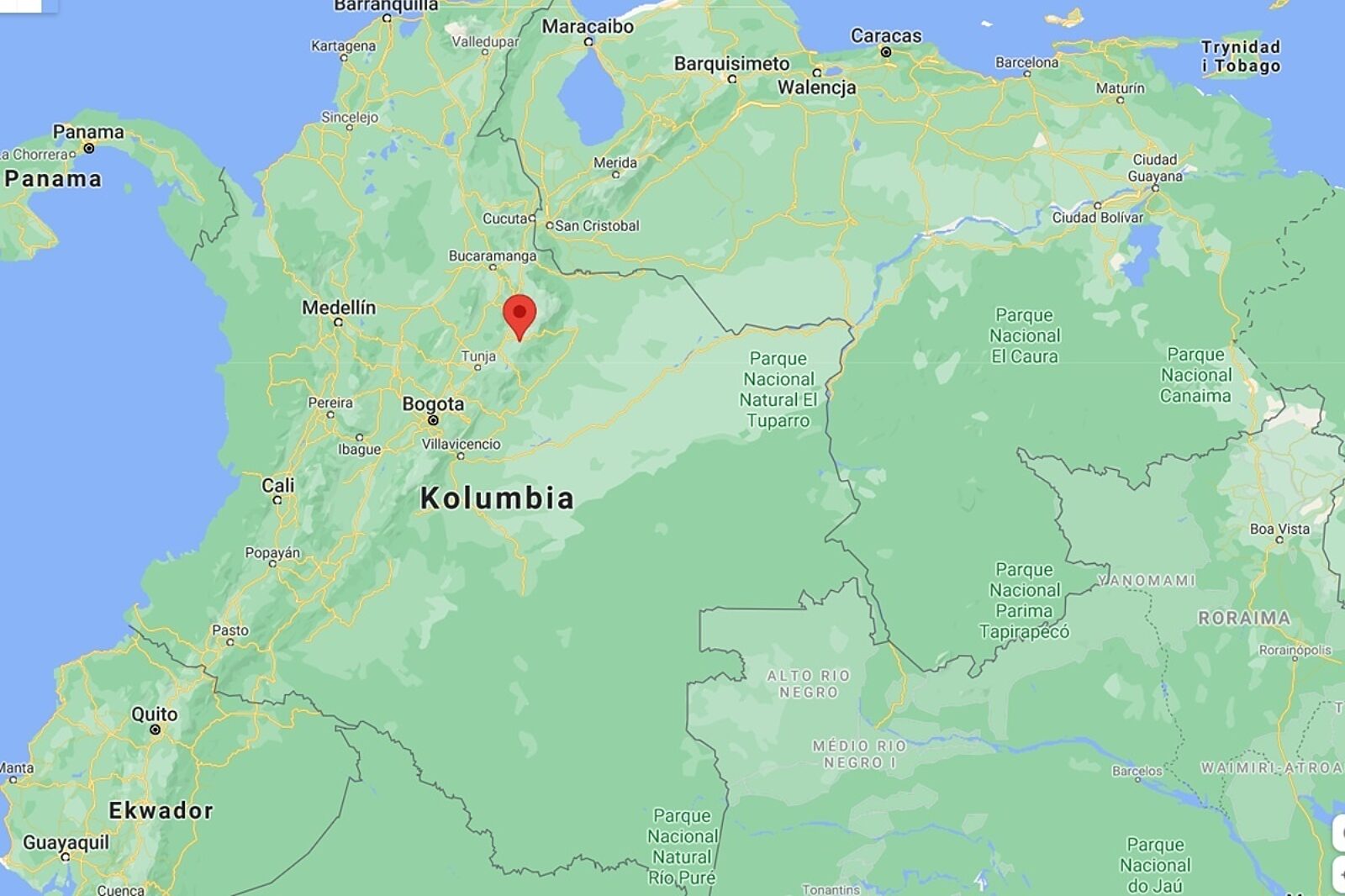 Kolumbia google maps