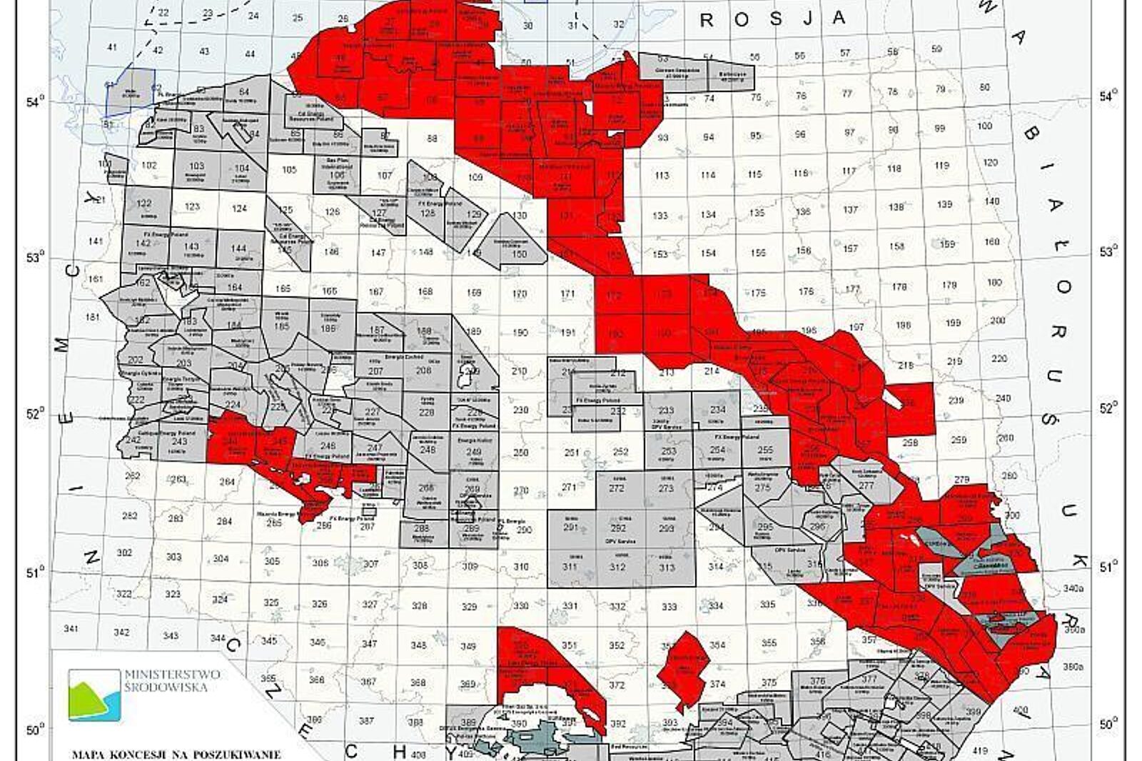 Koncesje shalegas m MG