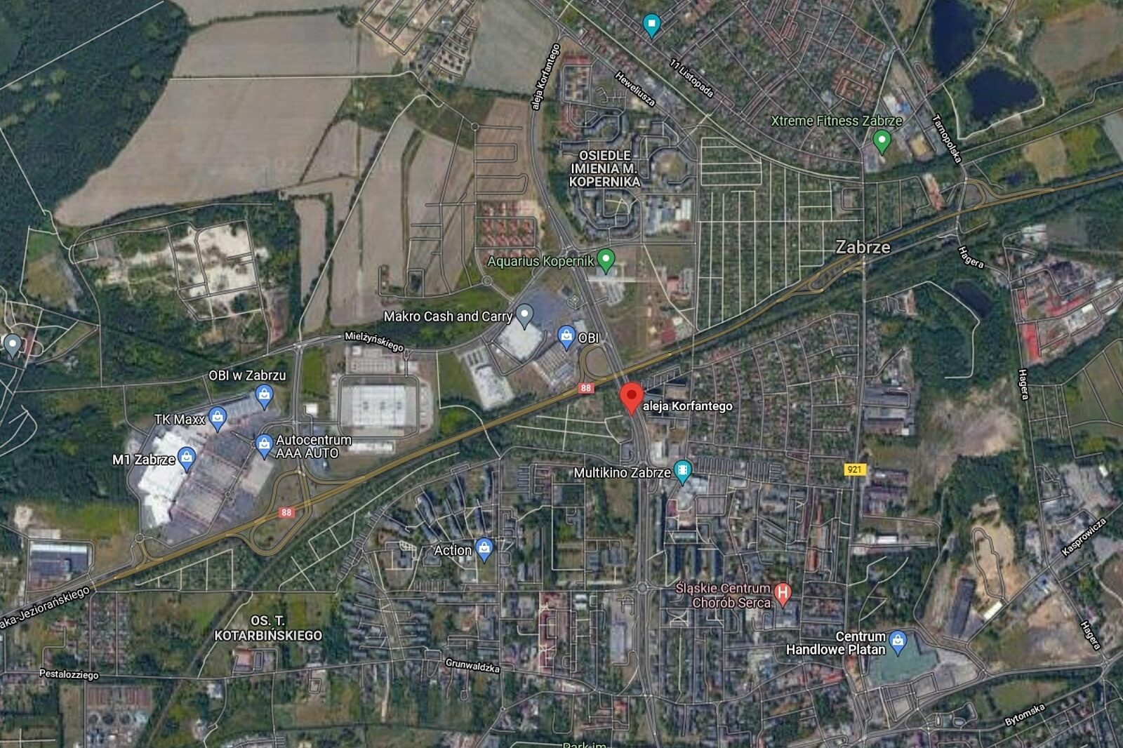 Korfantego google maps