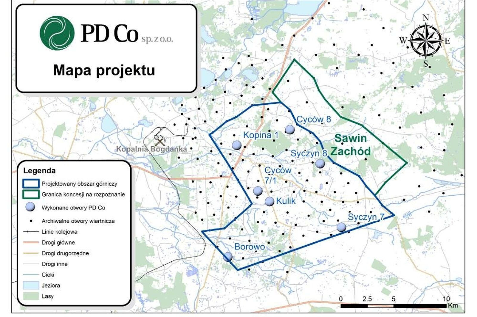 Mapa kopalni jan karski