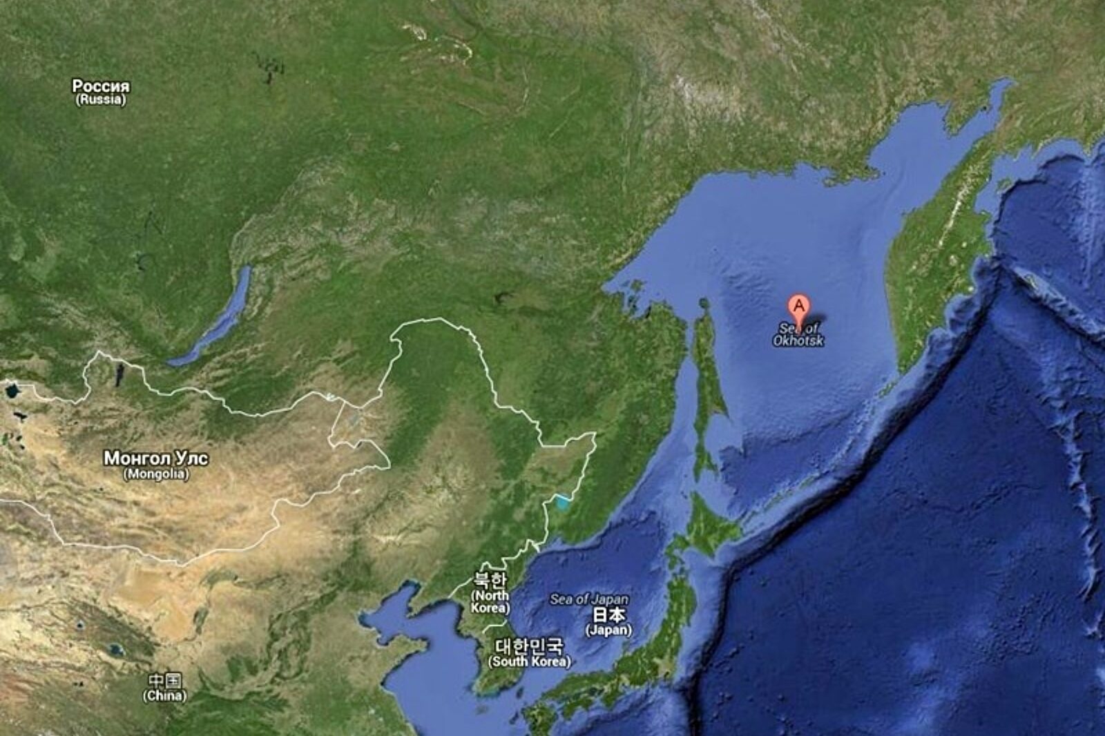 Morze ochockie maps google com