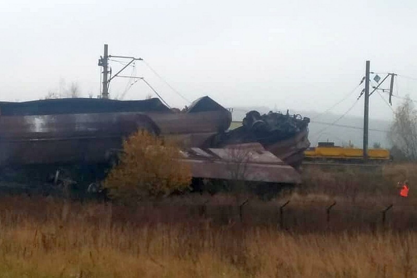 Raciborz wykolejenie osp markowice fb