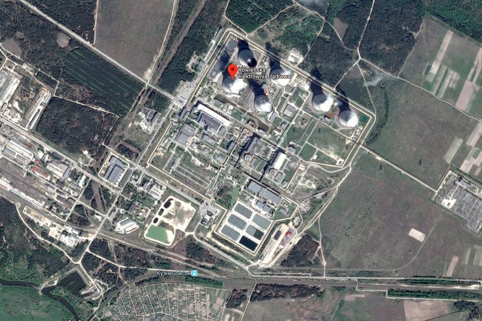 Rowienska elektrownia jadrowa map google
