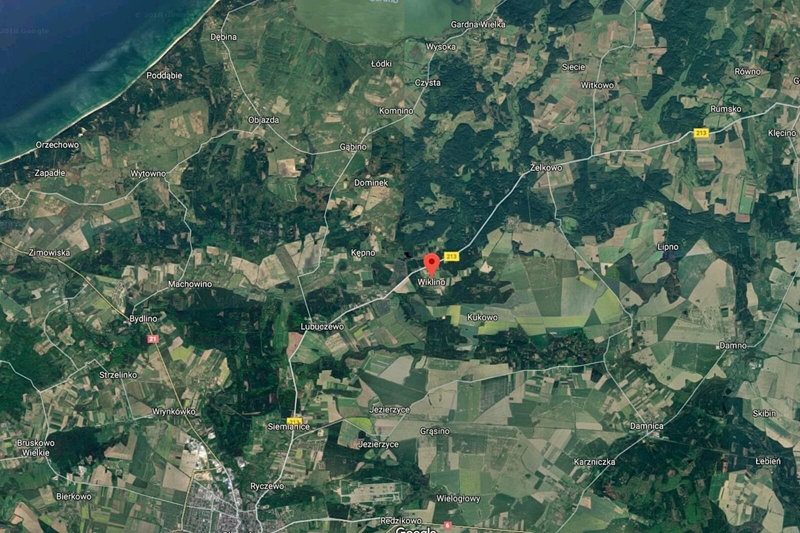 Wiklino mapa mapy google