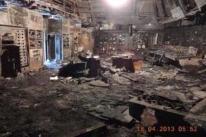 Zniszczona elektrocieplownia ua centrenergo