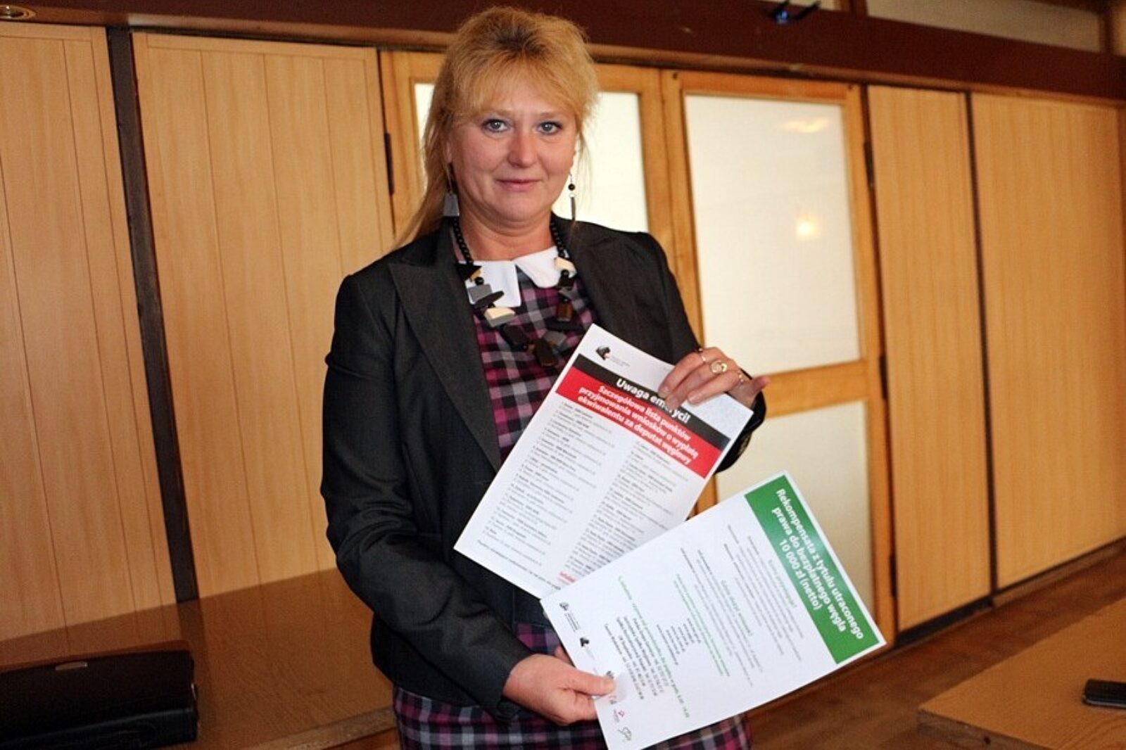 beata maraszkiewicz, dyrektor ds. ekonomiczno-pracowniczych kopalni Sośnica,pierwszy dzień wydawania wniosków o wypłatę rekompensaty za utracony deputat