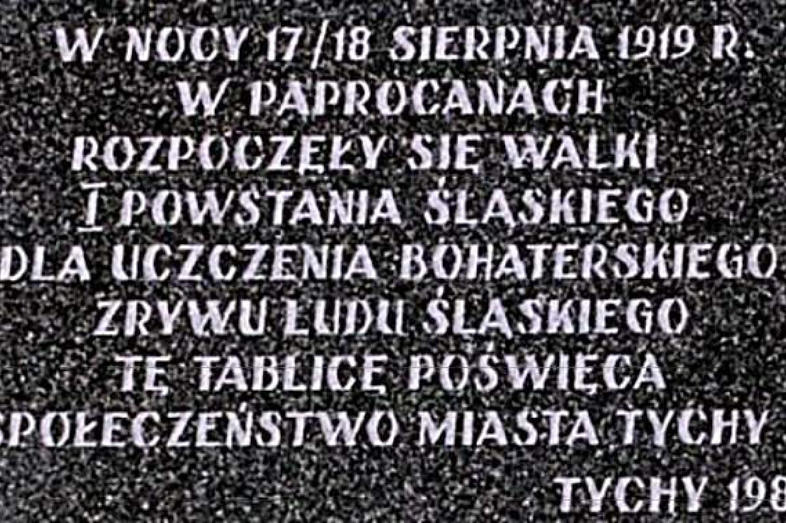 Powstanie slaskie tablica