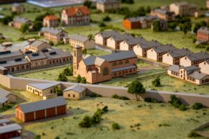 Najokazalszą budowlą na Piaskach jest kościół Matki Bożej Bolesnej.