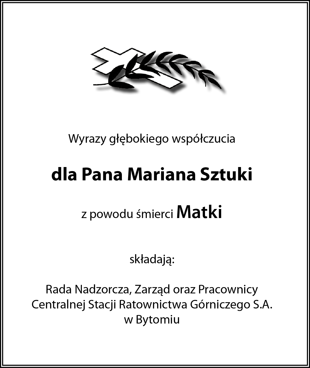 CSRG finalne kondolencje