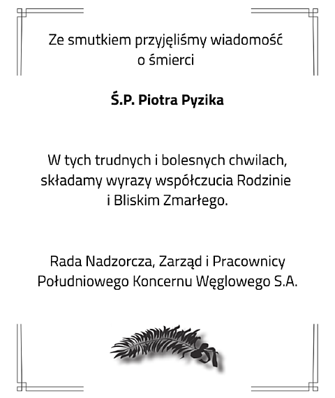 2025605 PKW P Pyzik kondolencje gazeta