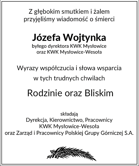 Kondolencje Wojtynek TG B
