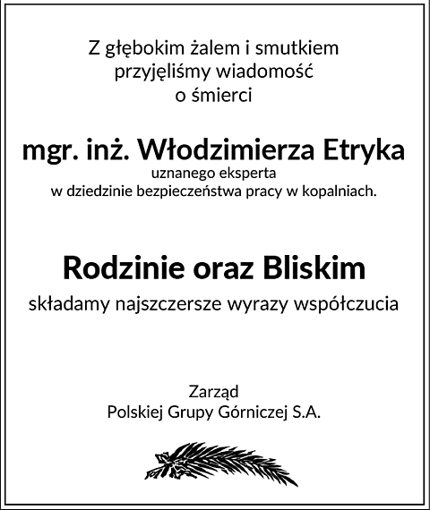 Kondolencje Etryk nettg B
