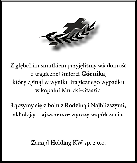 Kondolencje HKW gornik