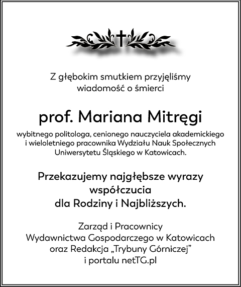 Kondolencje WG Mitrega