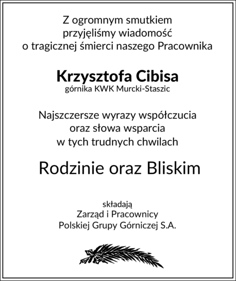 Kondolencje Cibis nettg B