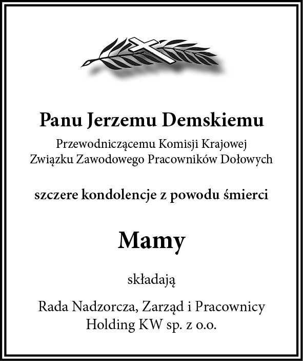 Kondolencje Demski HKW