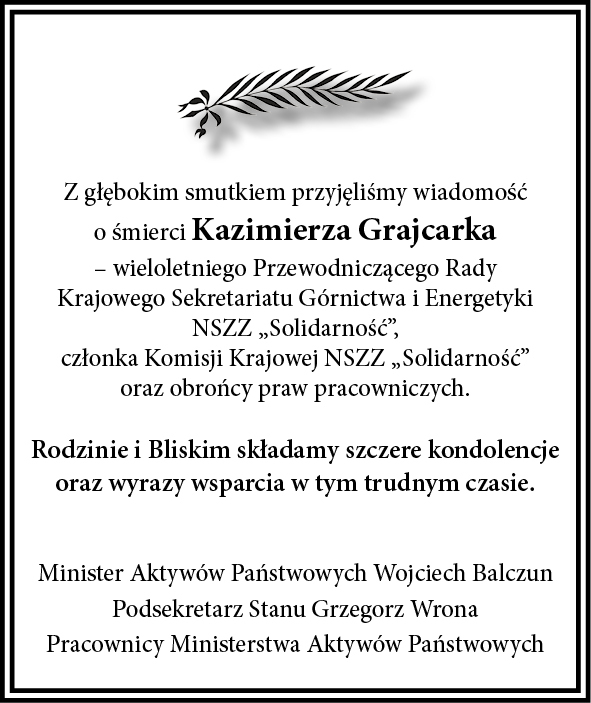 Nekrolog MAP Grajcarek